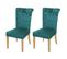 2x Chaise De Salle À  Manger Hwc-d22 Vert Foncé Pieds Dorés