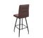 Tabouret De Bar Hwc-h72, Repose-pieds Tissu/textile En Acier ~ Brun