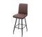 Tabouret De Bar Hwc-h72, Repose-pieds Tissu/textile En Acier ~ Brun