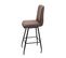 Tabouret De Bar Hwc-h72 Tissu Textile En Acier Brun