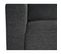 Modular Canapé 3 Places Lyon, Tissu/textile ~ Gris Anthracite, Accoudoirs Hauts