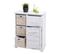 Commode Hwc-h21 En Bois Massif 80x60x30cm Blanc Miteux