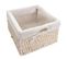 Commode Hwc-h21 En Bois Massif 80x60x30cm Blanc Miteux