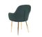 Lot De 6 Chaises De Salle à Manger Hwc-f18 Velours Vert Pieds Dorés