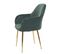 Lot De 6 Chaises De Salle à Manger Hwc-f18 Velours Vert Pieds Dorés