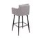 Tabouret De Bar Hwc-h93 Tissu Textile Gris Clair