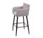 Tabouret De Bar Hwc-h93 Tissu Textile Gris Clair