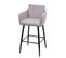 Tabouret De Bar Hwc-h93 Tissu Textile Gris Clair