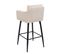 2x Tabouret De Bar Hwc-h93 Similicuir Crème Beige