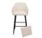 2x Tabouret De Bar Hwc-h93 Similicuir Crème Beige