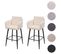 2x Tabouret De Bar Hwc-h93 Similicuir Crème Beige