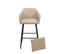 2x Tabouret De Bar Hwc-h93 Similicuir Taupe