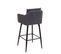 2x Tabouret De Bar Hwc-h93 Tissu Textile Gris Foncé