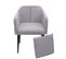 Chaise De Salle à Manger Hwc-h93 Tissu Textile Gris Clair