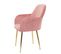 Chaise De Salle à Manger Hwc-f18 Velours Vieux Rose Pieds Dorés