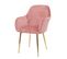 Chaise De Salle à Manger Hwc-f18 Velours Vieux Rose Pieds Dorés