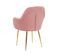 Chaise De Salle à Manger Hwc-f18 Velours Vieux Rose Pieds Dorés