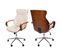 Chaise De Bureau Hwc-h39 Similicuir Beige Crème