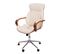 Chaise De Bureau Hwc-h39 Similicuir Beige Crème