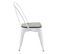 Chaise Hwc-a73 Métal Style Industriel Blanc