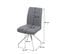 Chaise De Salle à Manger Hwc-h70 Tissu Acier Inoxydable Brossé Gris Foncé