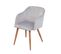 2x Chaise De Salle À Manger Hwc-d71 Tissu Velours Gris Clair