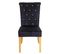 Lot De 6 Chaises De Salle à Manger Hwc-d22 Velours Noir, Pieds Dorés