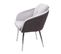 Chaise De Salle À Manger Hwc-g48 Similicuir Velours Avec Accoudoirs Gris