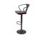 2x Tabouret De Bar Hwc-h10b Industriel Vintage Noir Marron