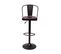 2x Tabouret De Bar Hwc-h10a Industriel Vintage Noir Marron