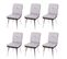 Lot De 6 Chaises De Salle à Manger Hwc-g48 Rembourrée Similicuir Velours Gris