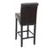 Tabouret De Bar Hwc-c33, Tabouret De Comptoir, Bois ~ Brun, Pieds Foncés, Cuir