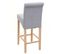 Tabouret De Bar Hwc-c33 Bois Gris Clair Pieds Clairs Tissu Textile