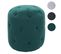 Pouf Hwc-d22, Repose-pieds, 42x39cm ~ Velours Vert Foncé