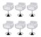 Lot De 6 Chaises De Salle à Manger Orlando Similicuir Chrome Blanc