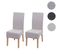 2x Chaise De Salle À  Manger Latina Tissu Textile Beige Crème Pieds Légers