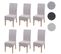 Lot De 6 Chaises De Salle à Manger Latina Tissu/textile Crème Beige Pieds Clairs