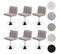 Lot De 6 Chaises De Salle à Manger Chaise Kavala Similicuir Chrome Taupe-gris