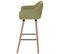 Tabouret De Bar Malmö T381, Chaise De Bar Tabouret De Comptoir ~ Textile, Vert Clair