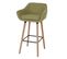 Tabouret De Bar Malmö T381, Chaise De Bar Tabouret De Comptoir ~ Textile, Vert Clair