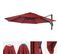 Revêtement De Parasol Hwc-a96 8 Baleines Ø3m 220g/m² Polyester Hwc-a96 Bordeaux