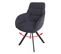 Chaise De Salle à Manger Hwc-j69 Pivotante Auto-position Velours Anthracite