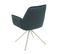 Chaise De Salle à Manger Hwc-g67 Pivotante Velours Vert Inox