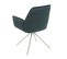 Chaise De Salle à Manger Hwc-g67 Pivotante Velours Vert Inox