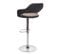 2x Tabouret De Bar Hwc-f16, Tabouret Pivotant, Avec Dossier Simili Cuir ~ Taupe-noir