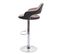 2x Tabouret De Bar Hwc-f16, Tabouret Pivotant, Avec Dossier Simili Cuir ~ Taupe-noir