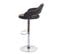 Tabouret De Bar Hwc-f16, Tabouret Pivotant, Avec Dossier Simili Cuir ~ Brun-noir