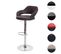 Tabouret De Bar Hwc-f16, Tabouret Pivotant, Avec Dossier Simili Cuir ~ Brun-noir