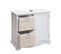 Meuble Sous-vasque Hwc-h20, 60x65x31cm ~ Shabby Blanc