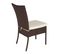 2x Chaise En Poly Rotin Hwc-g19, Chaise De Jardin~ Brun, Coussin Crème